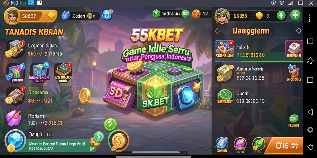 Tampilan screenshot gameplay 55KBET yang menarik dan menghibur.