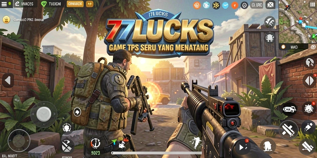 Tampilan dinamis gameplay dalam 77LUCKS yang penuh aksi.