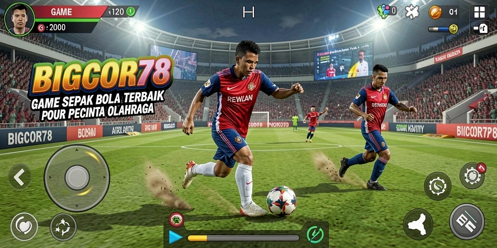 Tampilan seru gameplay sepak bola di BIGCOR78.