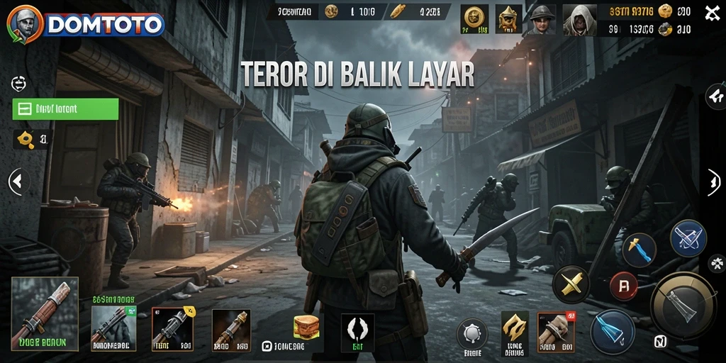 Tampilan gameplay menegangkan di dalam DOMTOTO.