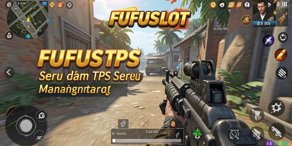 Tangkapan layar FUFUSLOT menampilkan aksi menembak yang intens di arena TPS.