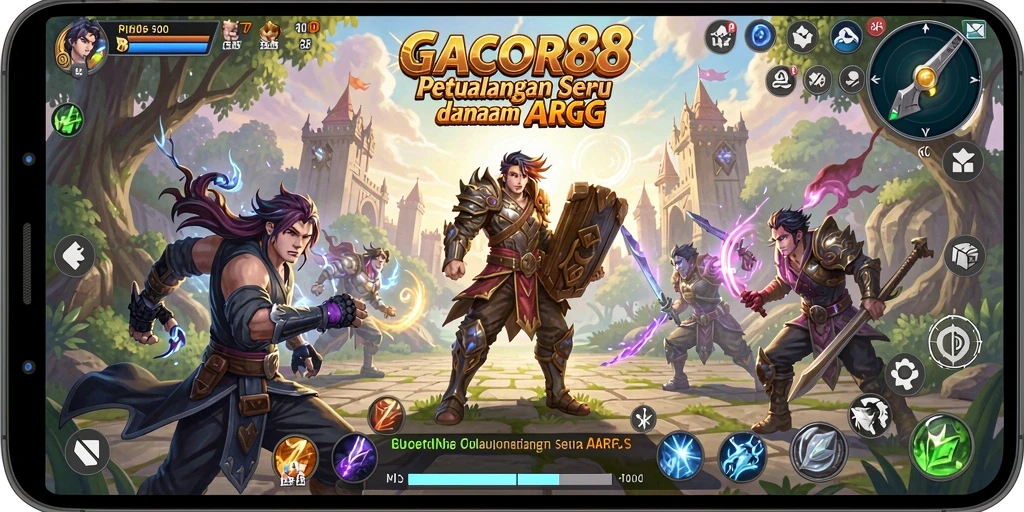 Screenshot aksi mendebarkan dalam gameplay ARPG GACOR88.