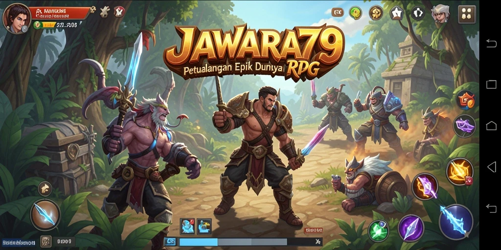 Tampilan epic pertempuran dalam gameplay JAWARA79.