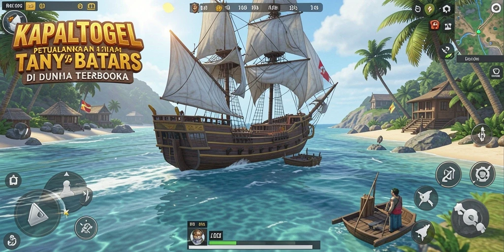 Gameplay KAPALTOGEL yang penuh eksplorasi dan petualangan.