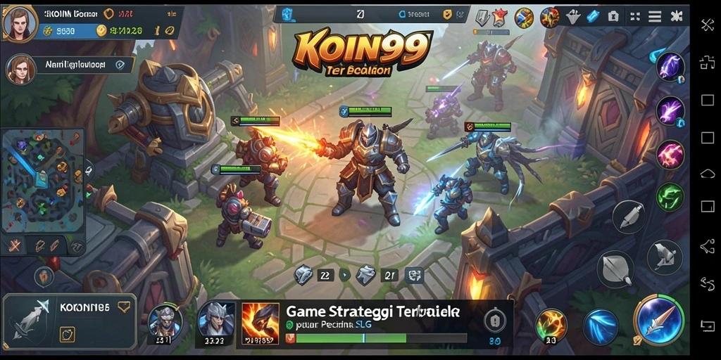 Screenshot gameplay KOIN99 yang menampilkan aksi strategi mendebarkan.