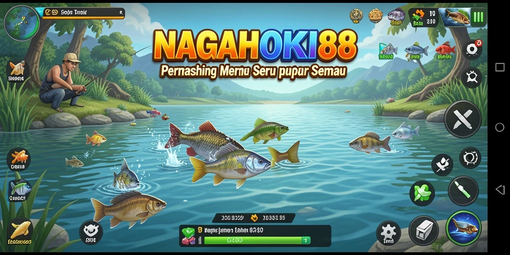Screenshot gameplay NAGAHOKI88 menampilkan adegan memancing yang menakjubkan.