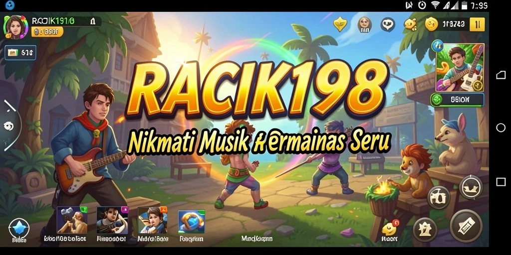 Tampilan gameplay RACIK198 yang menarik saat memainkan musik.