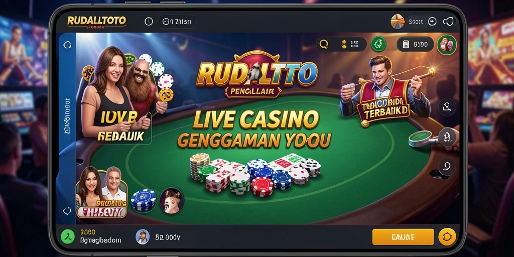 Tampilan gameplay live casino di RUDALTOTO dengan dealer profesional.