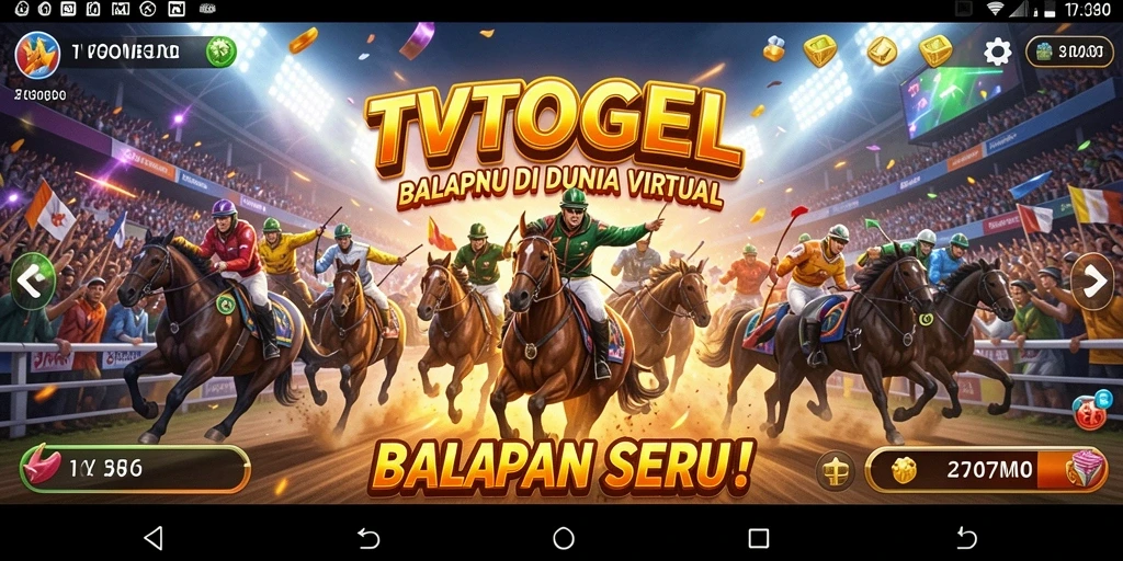 Screenshot dari gameplay balapan yang intens dan seru di TVTOGEL.