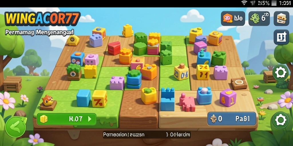 Tampilan gameplay WINGACOR77 dengan berbagai level puzzle yang menarik.