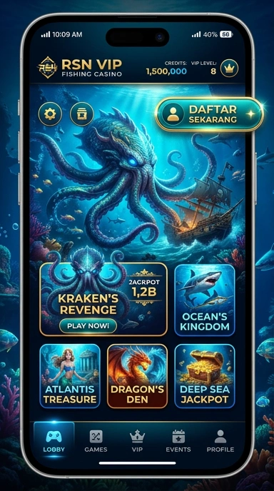 Screenshot aplikasi rsnvip menunjukkan berbagai kategori yang tersedia.